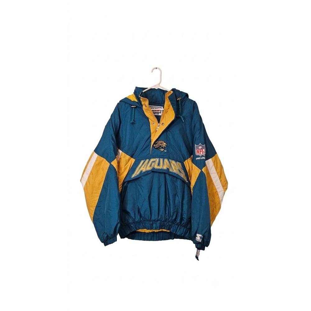 Starter Jacksonville Jaguars Jacket Mens XL Teal Excellent Vintage 90s Puffer